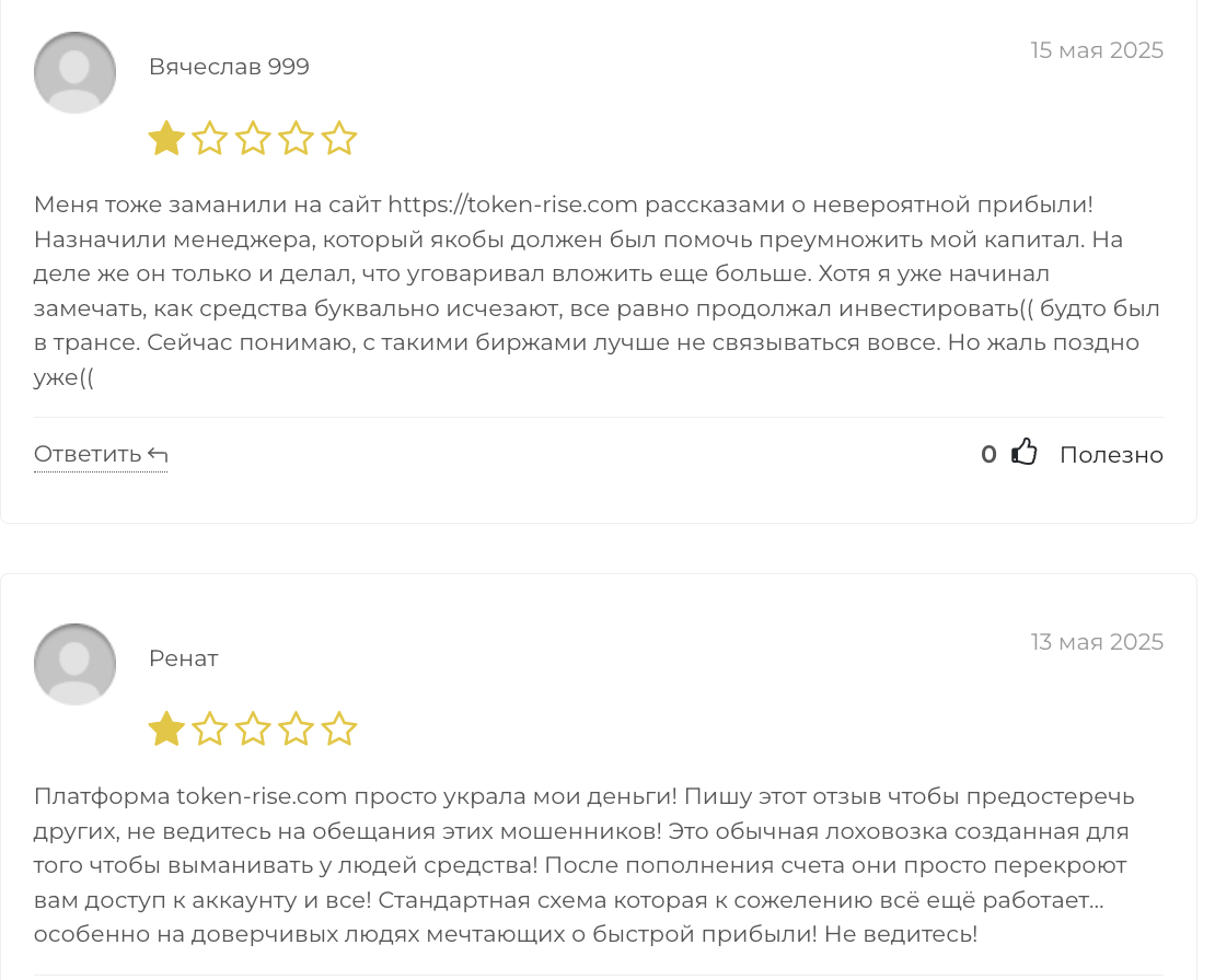 Token Rise отзывы
