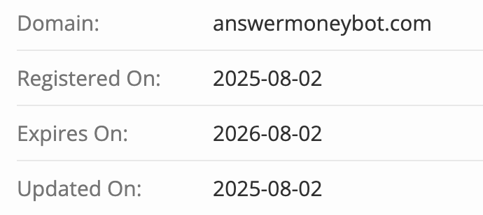 домен AnswerMoneyBot