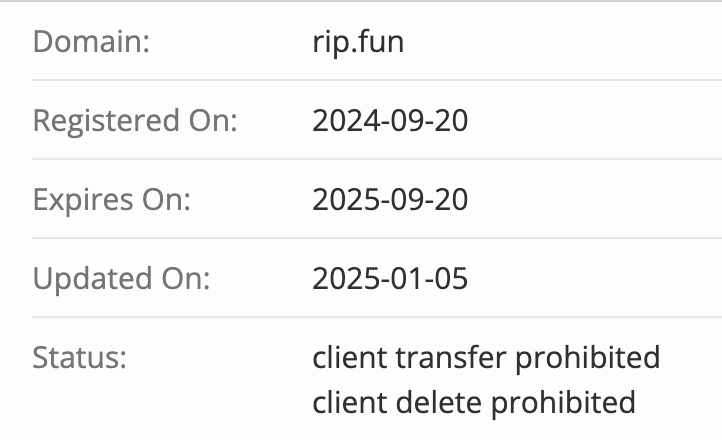проверка домена RIP.FUN