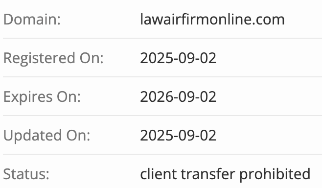 Law Air Limited домен