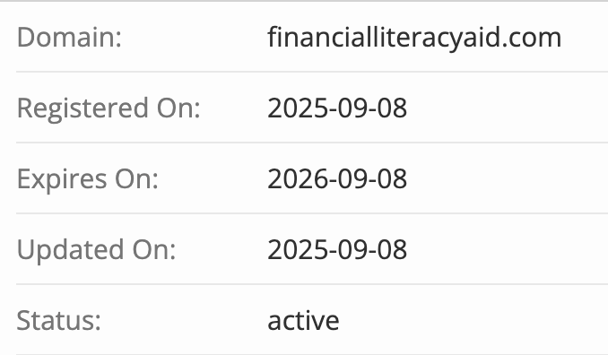 домен Financial Literacy Aid