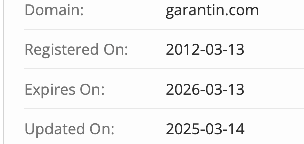 GARANT IN домен