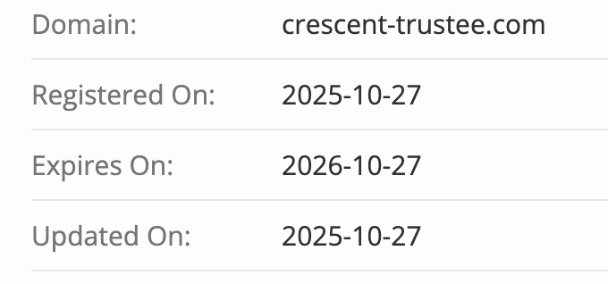 домен Crescent Trustee GmbH