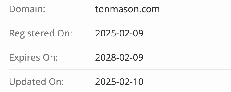 домен Ton Mason